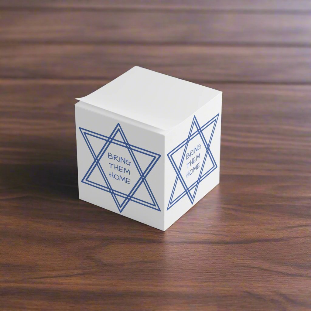 Note Cube - Bring Them Home Star of David Design